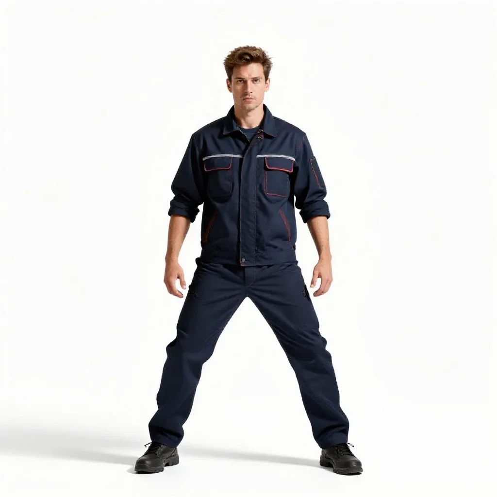 Stage lighting technician isolated on a white background