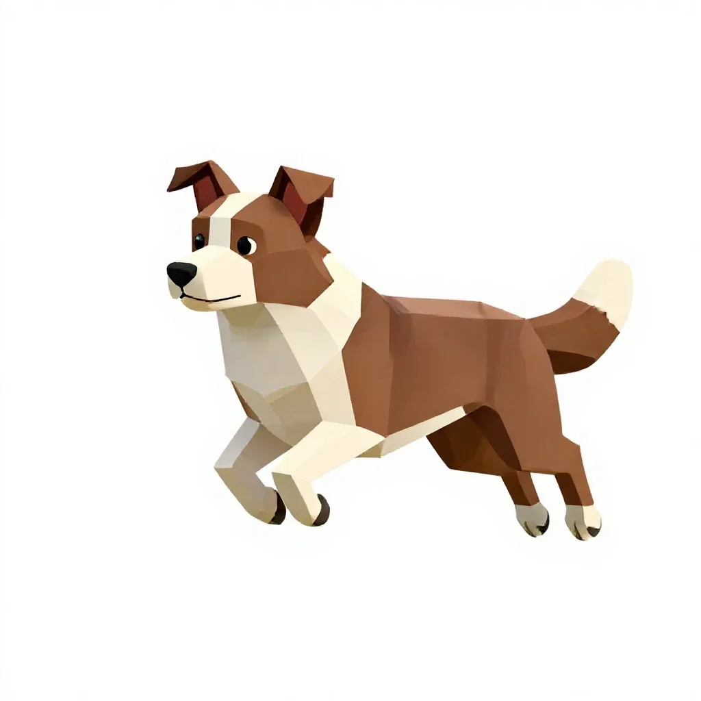 Border collie mid-leap isolated on a white background