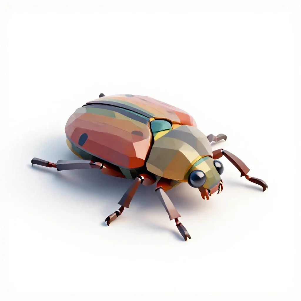 Clockwork beetle isolated on a white background