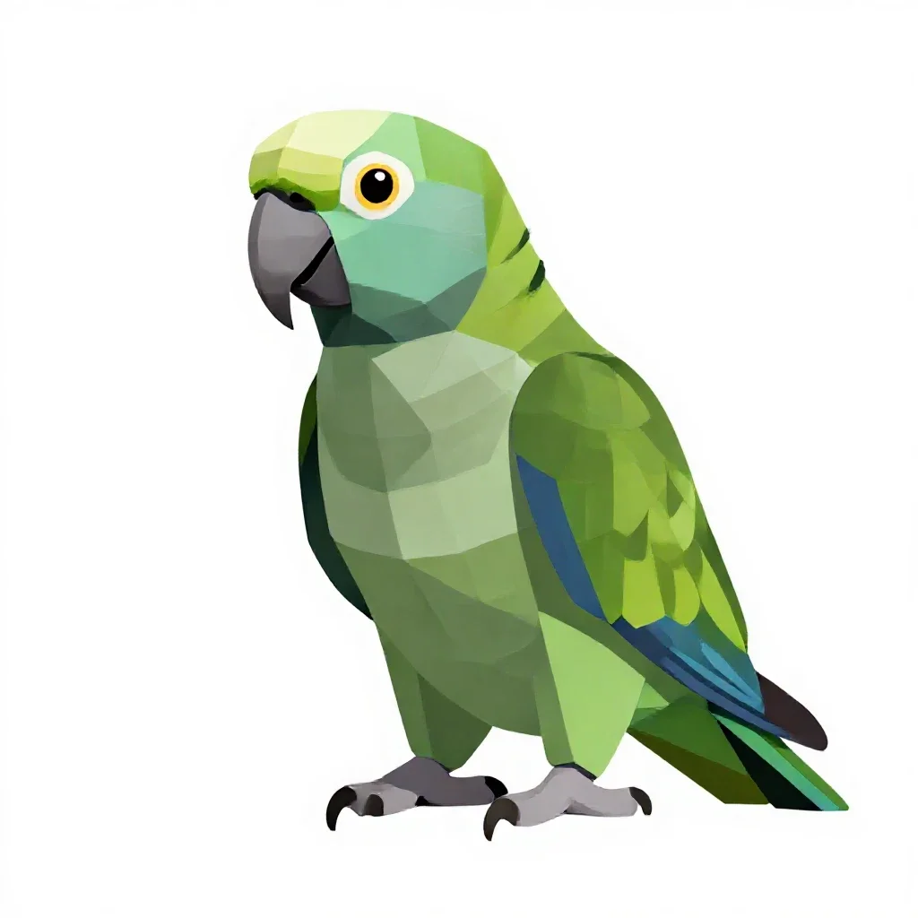 Kea parrot isolated on a white background
