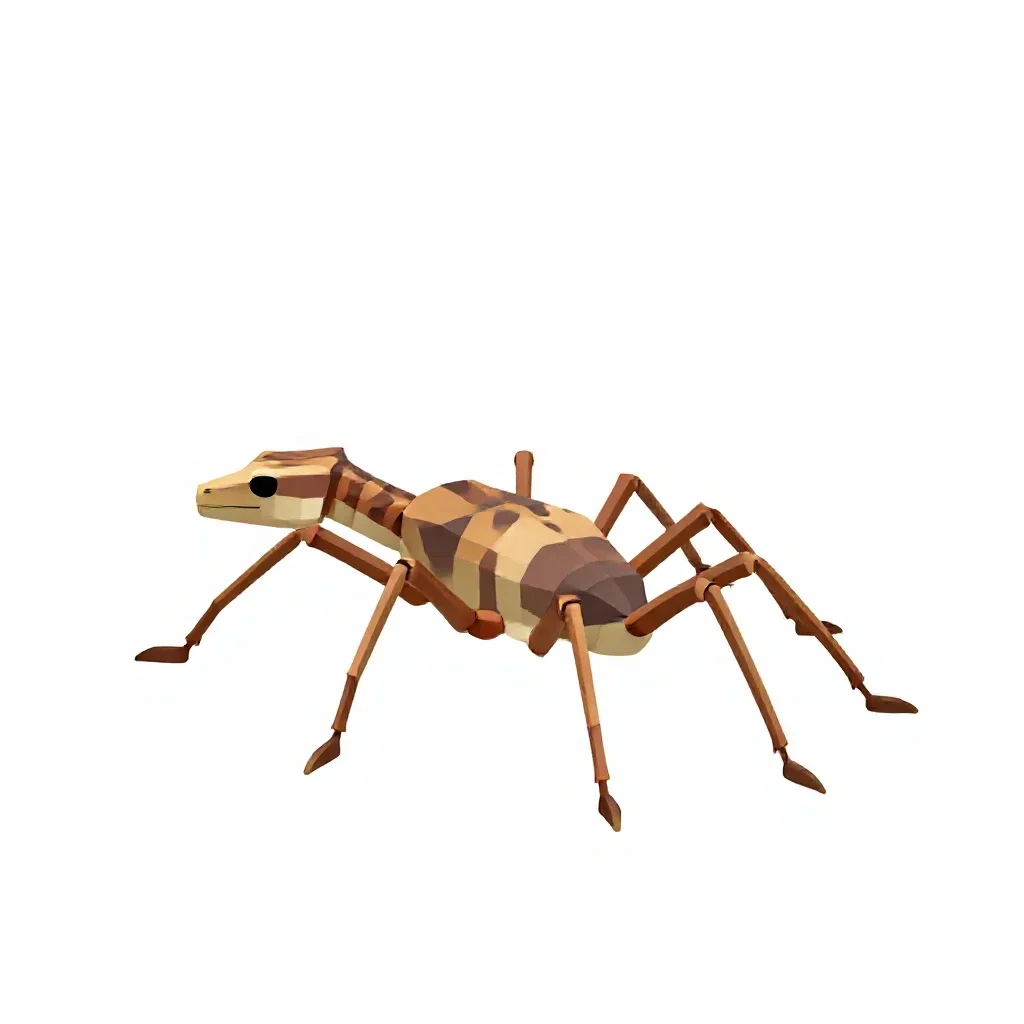 Six-legged desert strider isolated on a white background