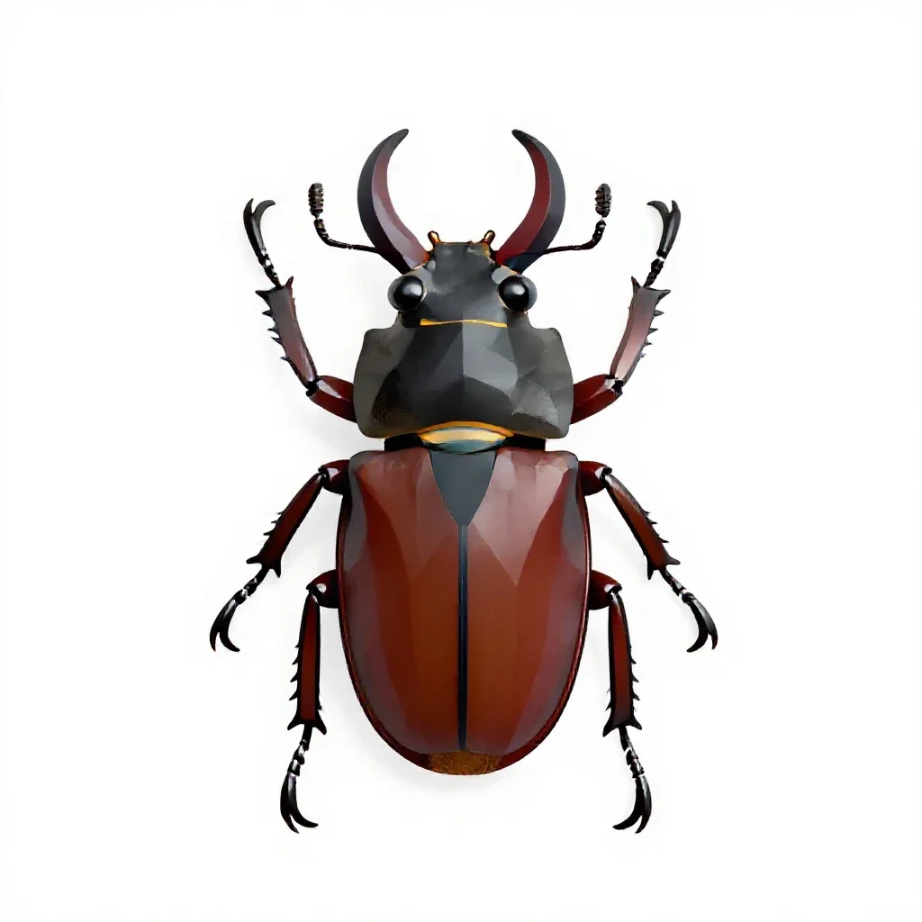Stag beetle isolated on a white background