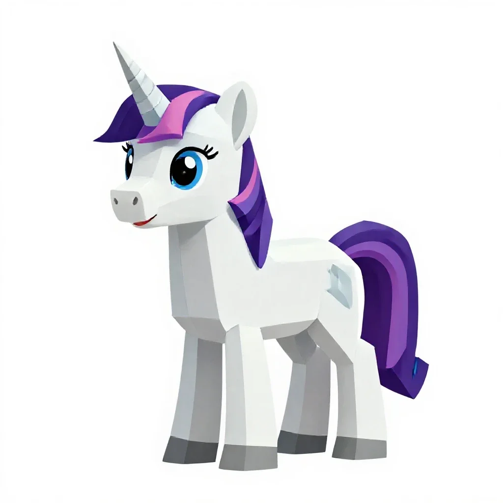 Unicorn at rest isolated on a white background