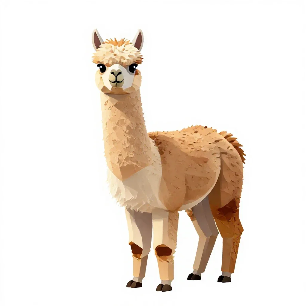 Alpaca isolated on a white background