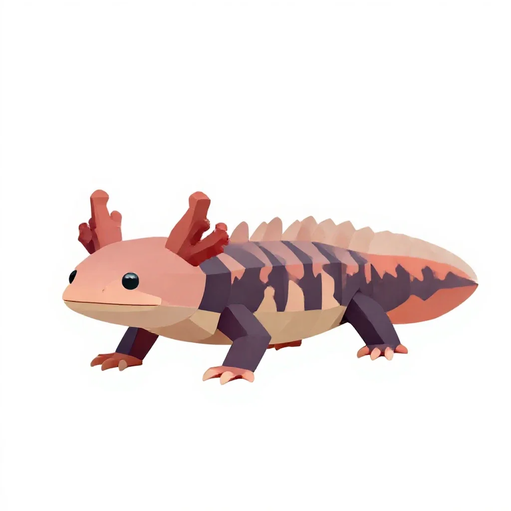 Axolotl isolated on a white background