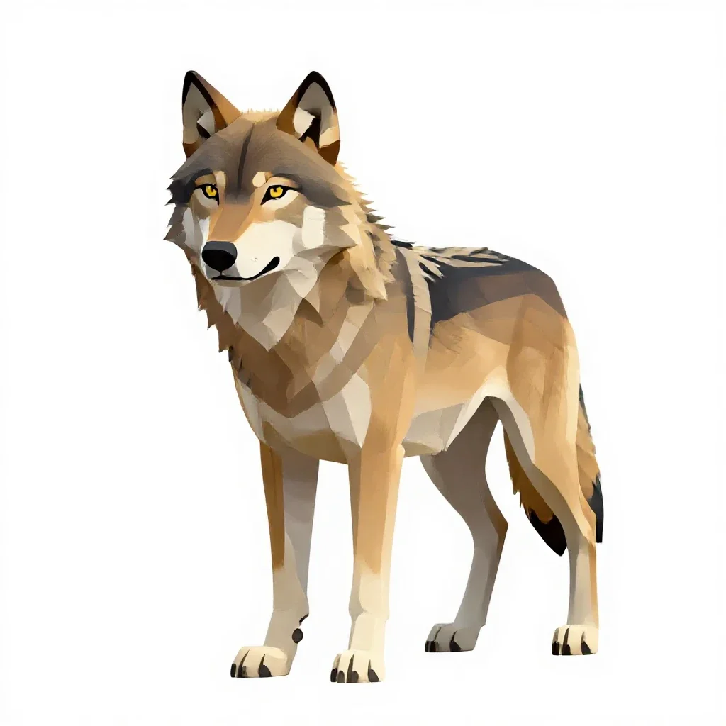 Dire wolf isolated on a white background