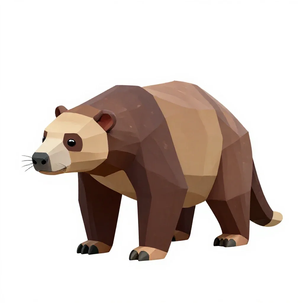 Giant ground sloth isolated on a white background
