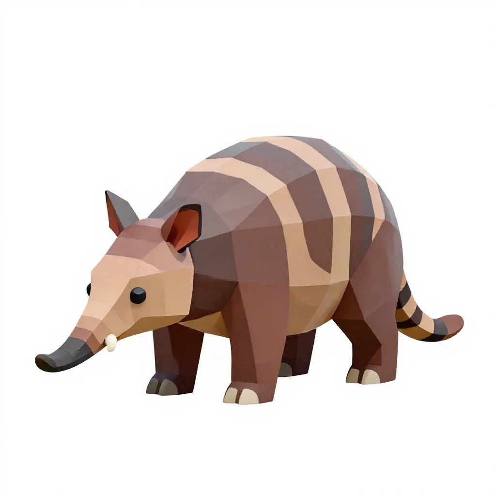 Glyptodon isolated on a white background