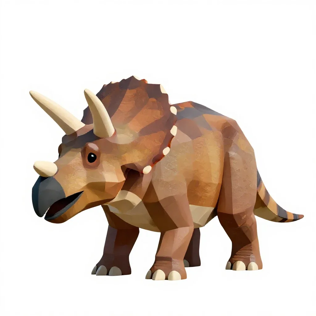 Triceratops isolated on a white background