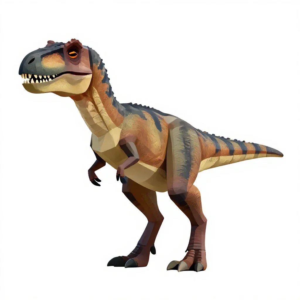 Velociraptor with feathers isolated on a white background