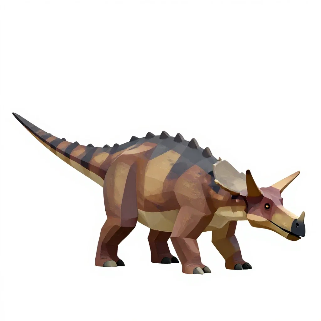 Ankylosaurus with its club tail isolated on a white background
