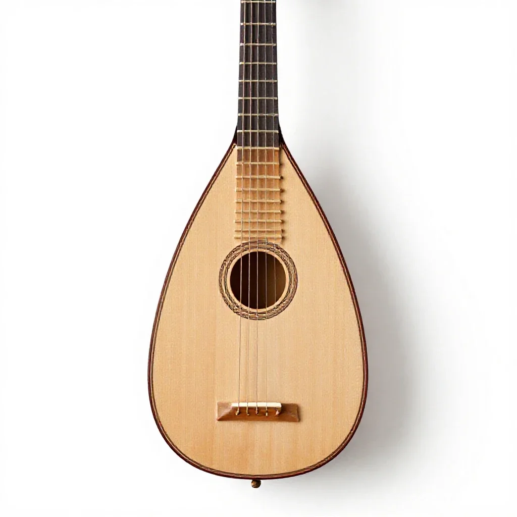 Bard's lute isolated on a white background