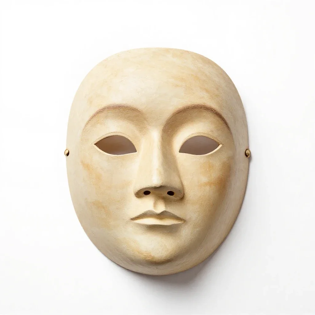 Ceremonial mask isolated on a white background