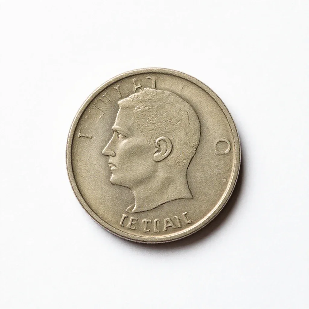 Coin hoard isolated on a white background