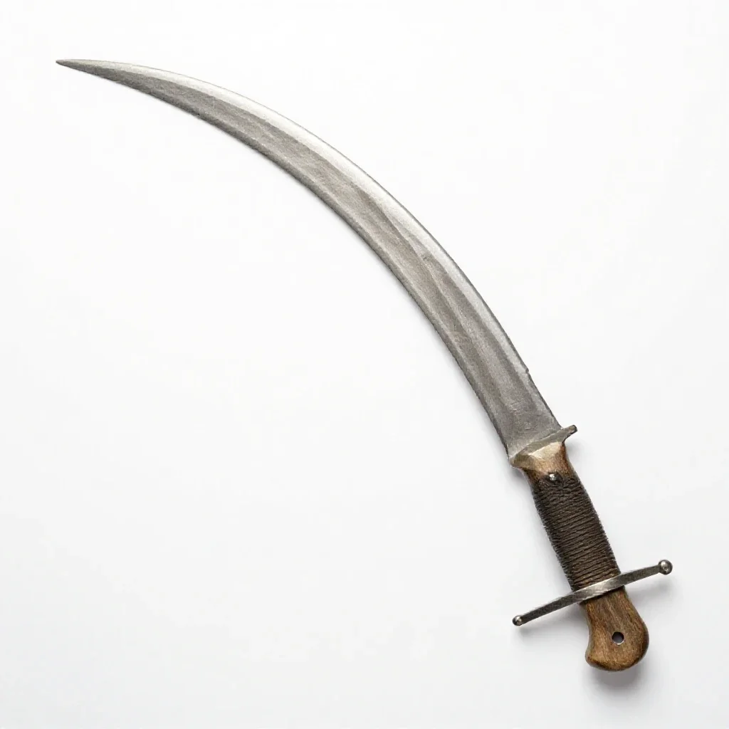 Curved scimitar isolated on a white background