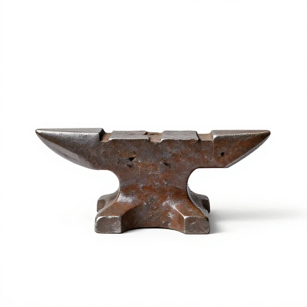 Dwarven forge anvil isolated on a white background