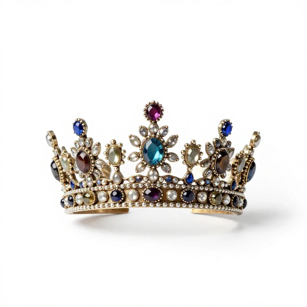 Jewelled crown isolated on a white background