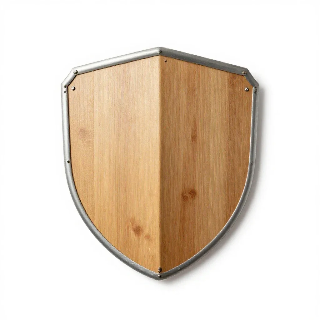Kite shield isolated on a white background