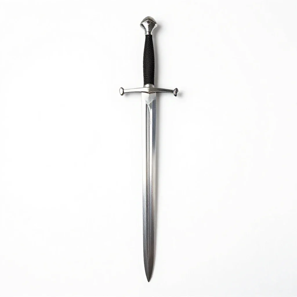 Knight's longsword isolated on a white background