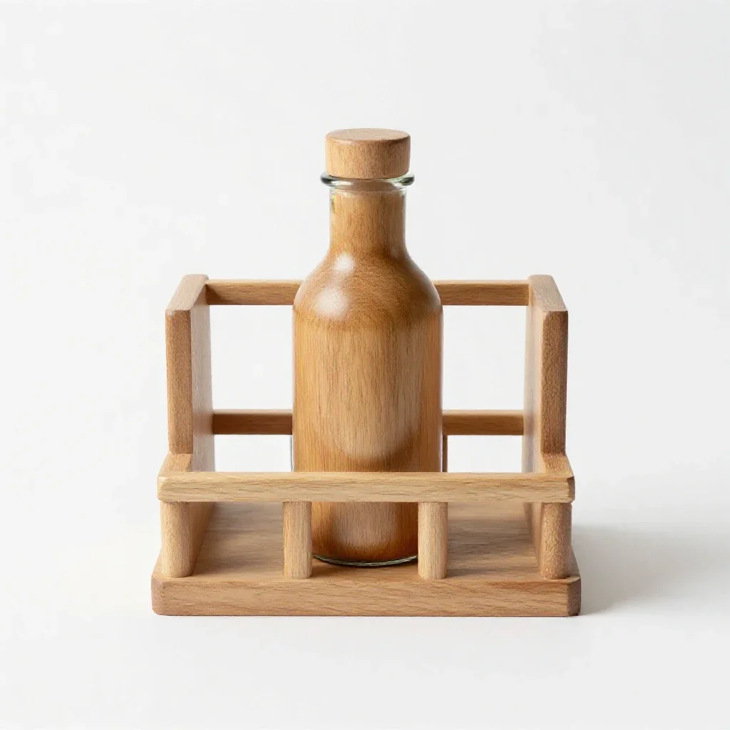 Potion bottle rack isolated on a white background