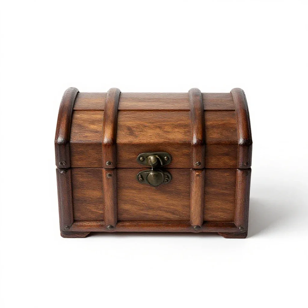 Treasure chest isolated on a white background