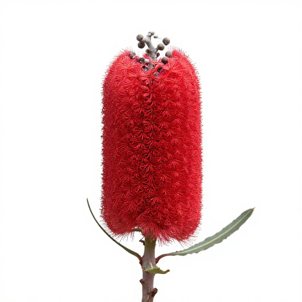 Banksia flower isolated on a white background