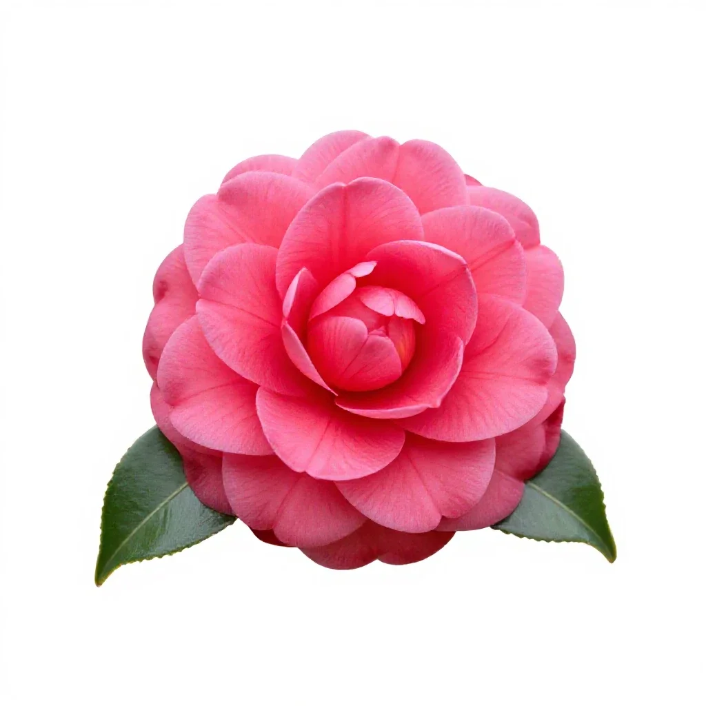 Camellia bloom isolated on a white background