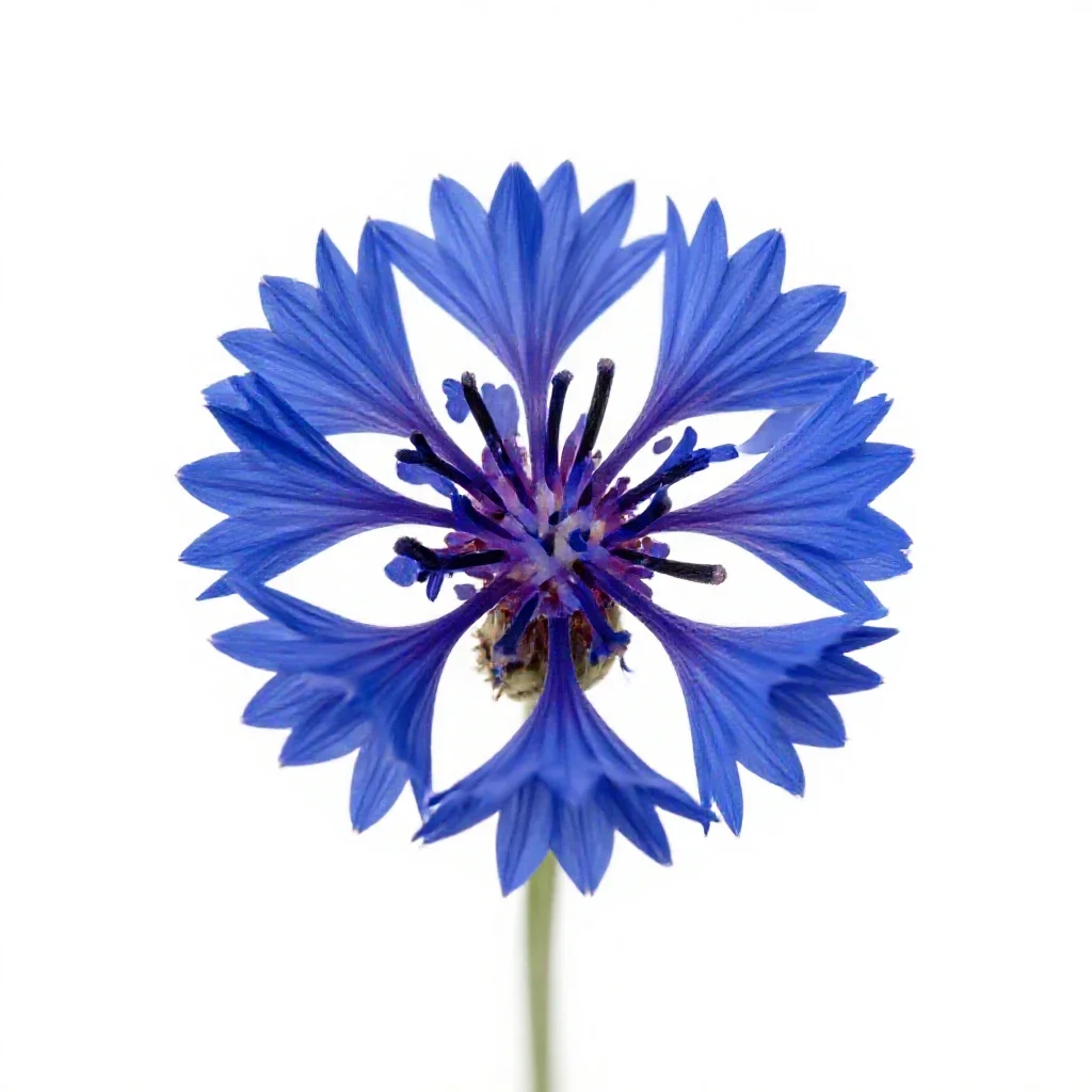 Cornflower isolated on a white background