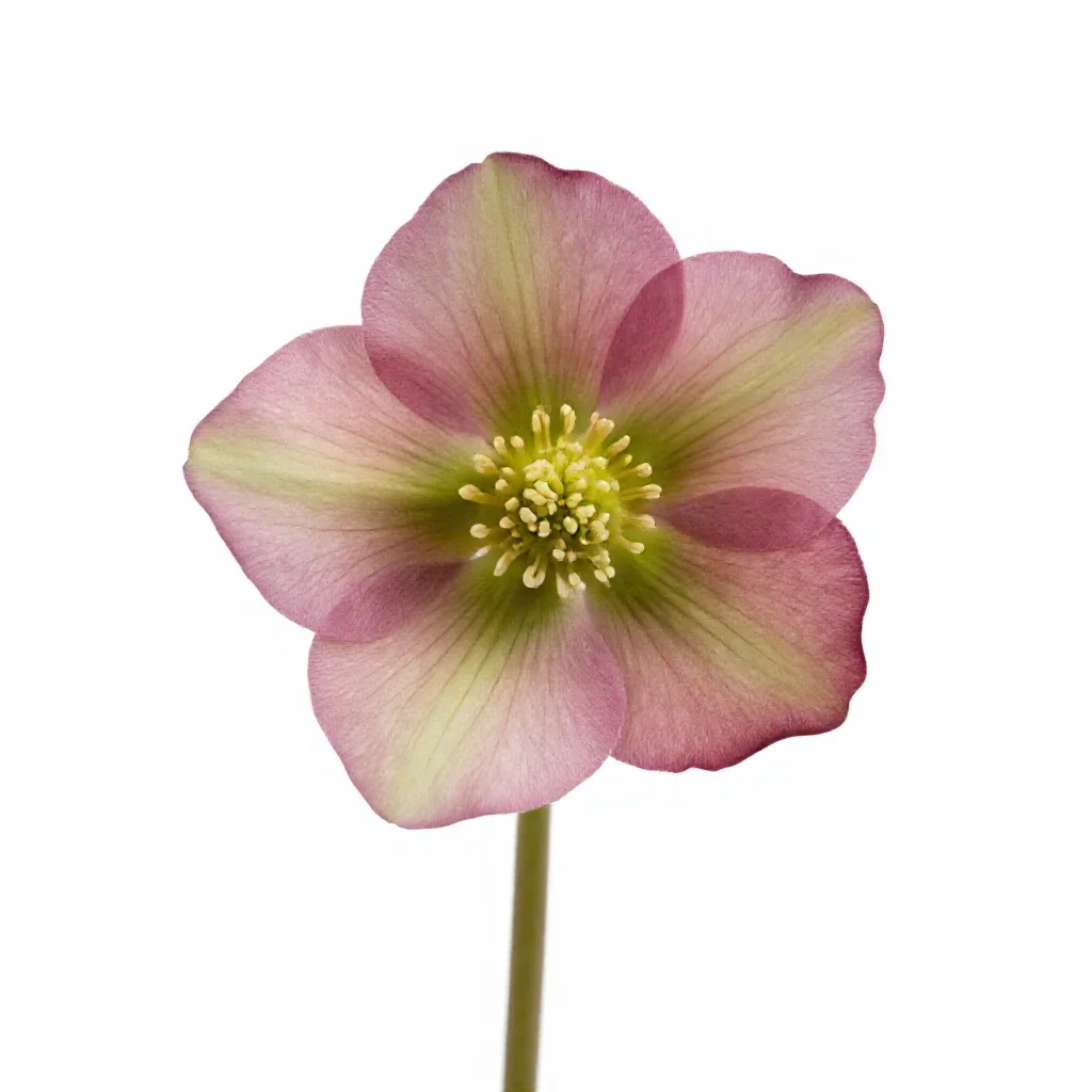 Hellebore nodding isolated on a white background
