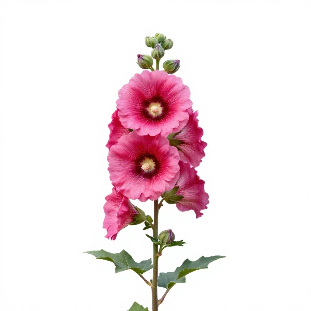 Hollyhock isolated on a white background