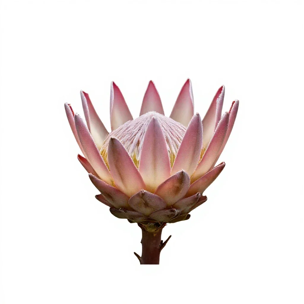 King protea isolated on a white background