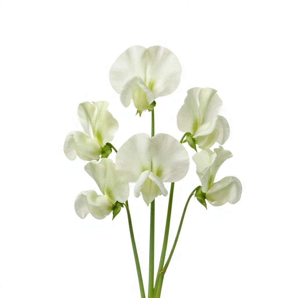 Sweet pea cluster isolated on a white background
