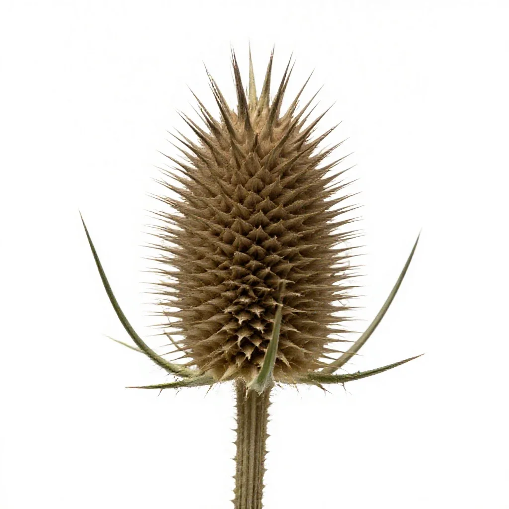 Thistle head isolated on a white background