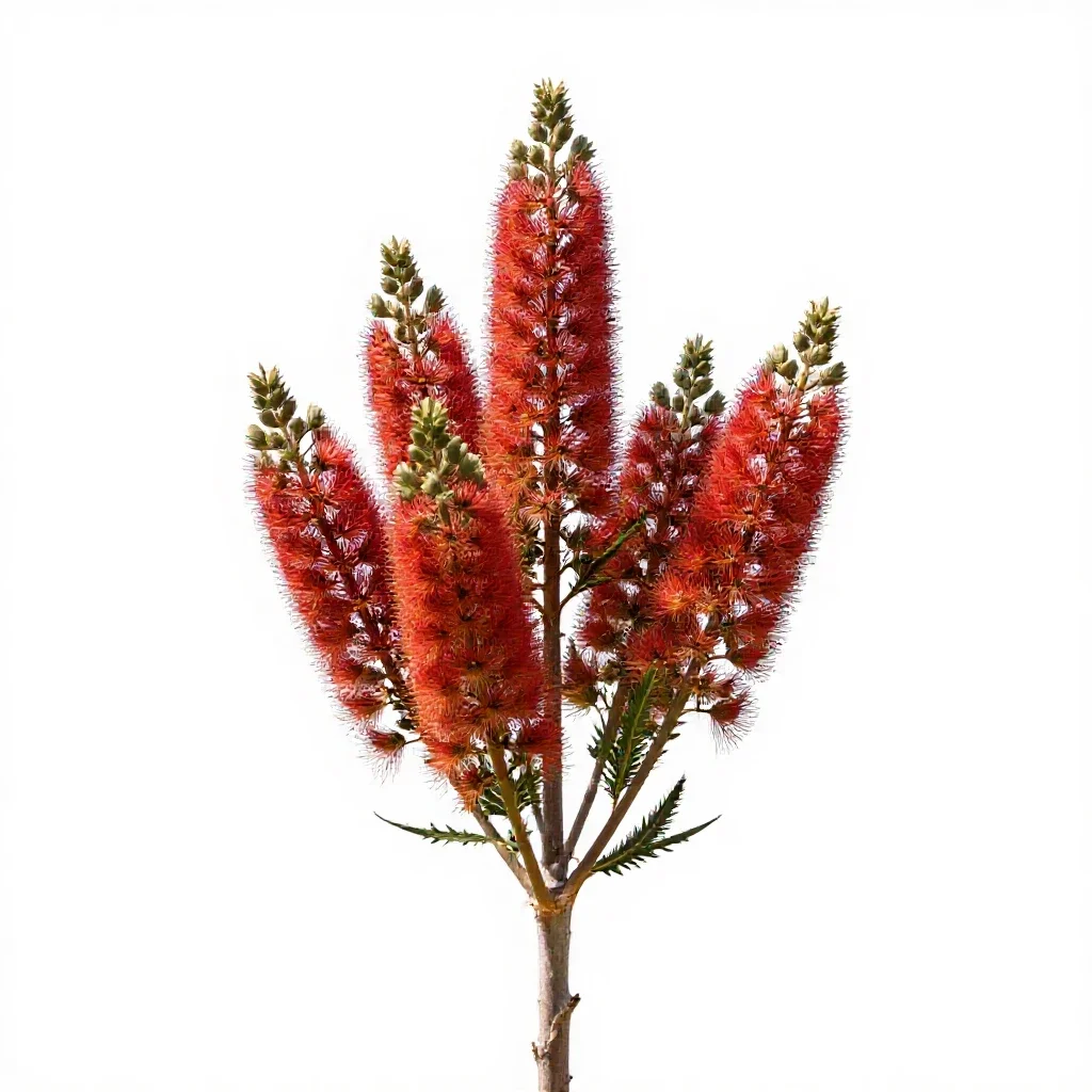 Waratah isolated on a white background