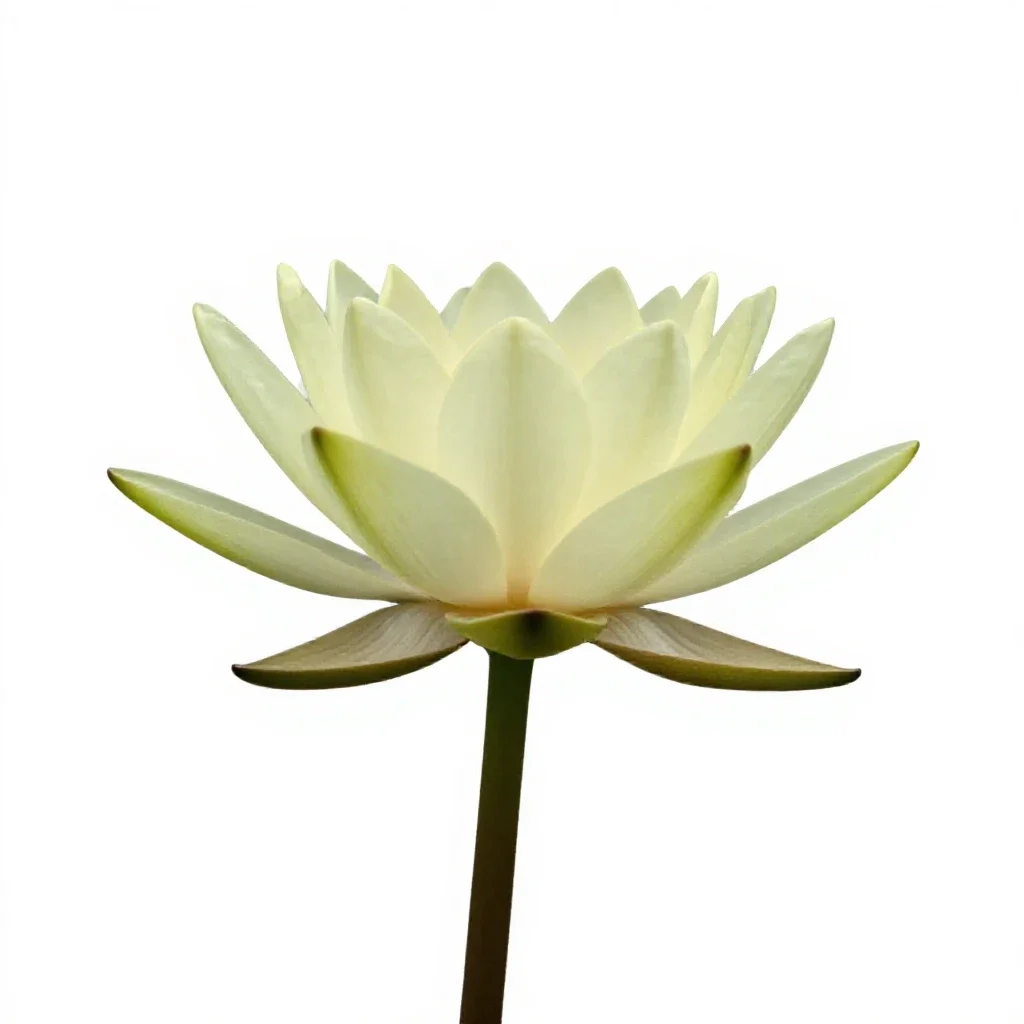 Water lily isolated on a white background