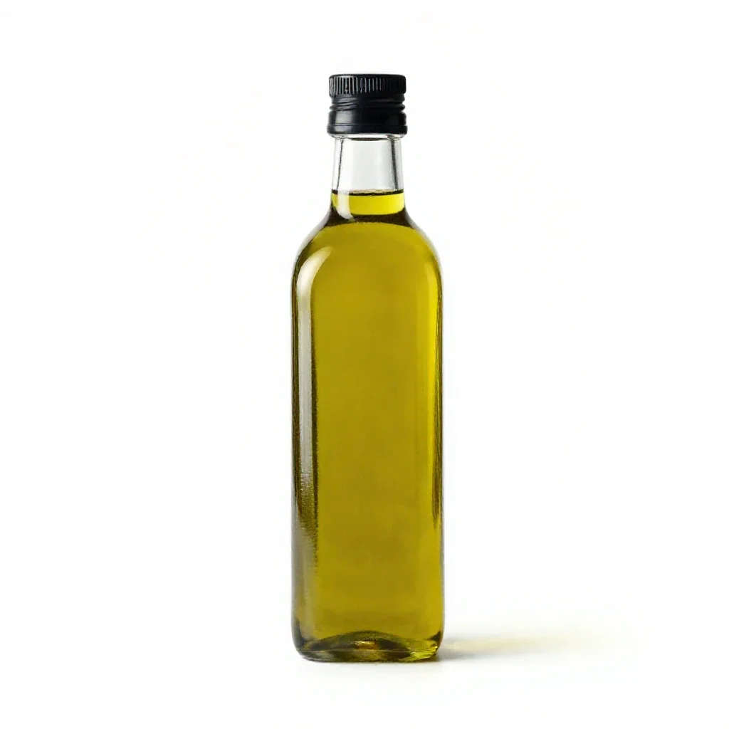 Bottle of olive oil isolated on a white background