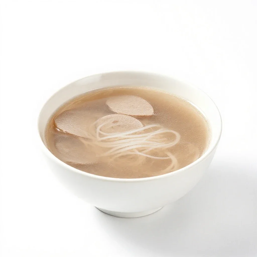 Bowl of pho isolated on a white background