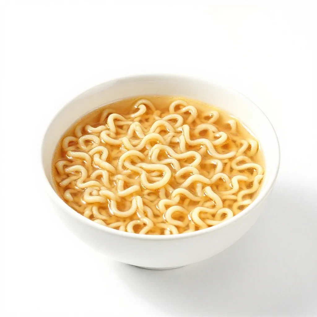 Bowl of ramen isolated on a white background