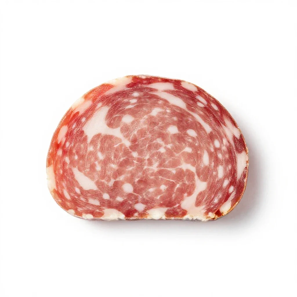 Charcuterie selection isolated on a white background