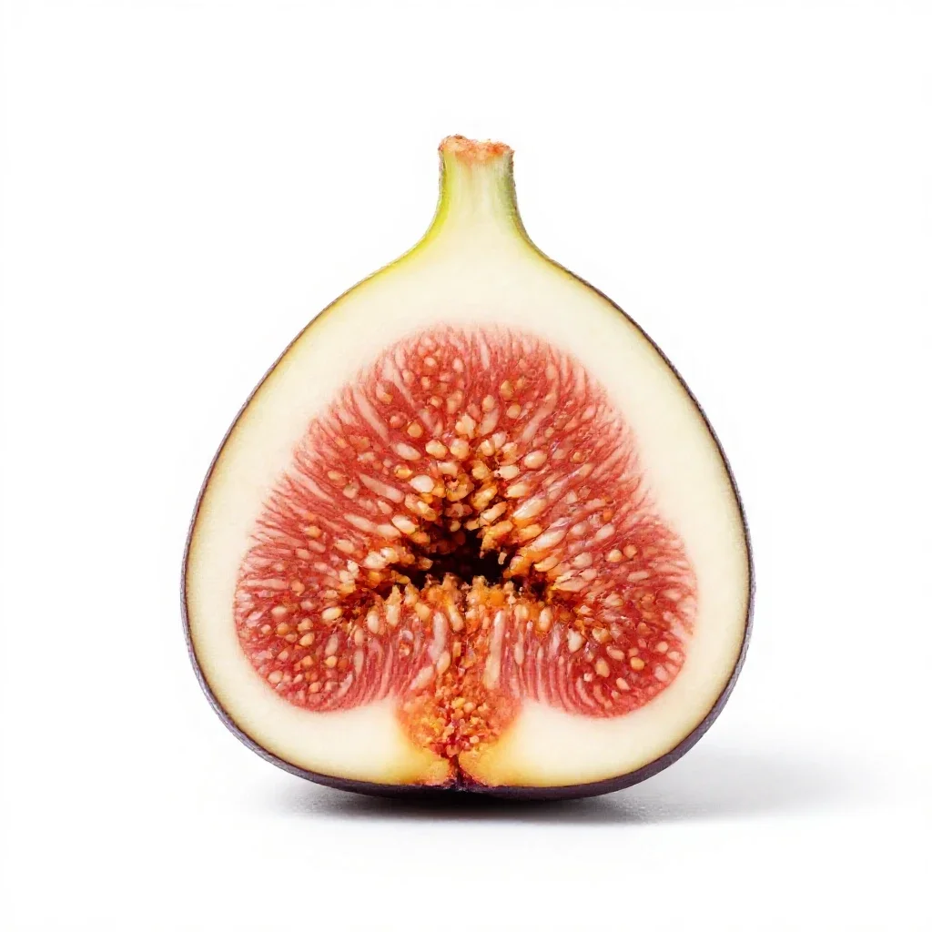 Fig cut open isolated on a white background