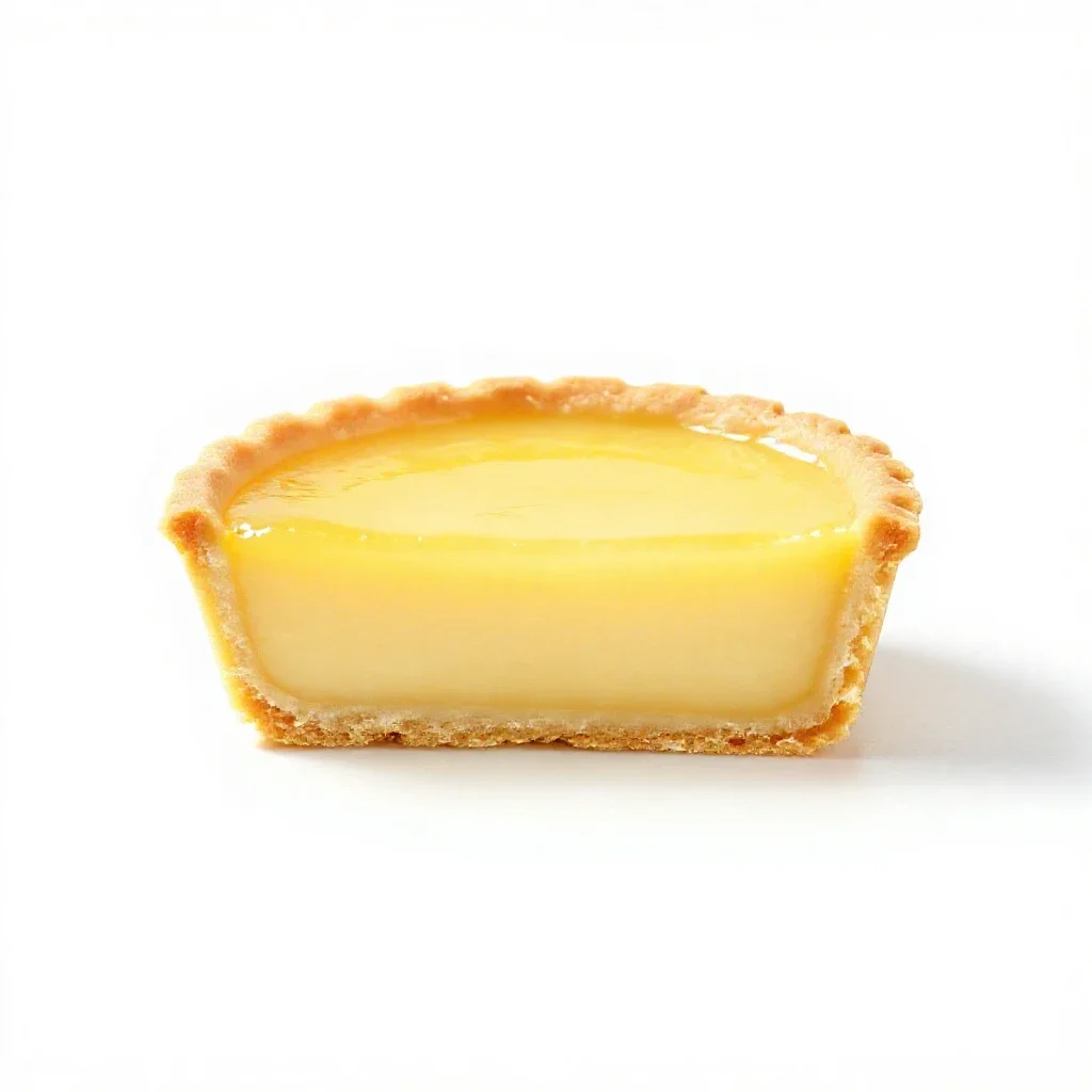 Lemon tart isolated on a white background