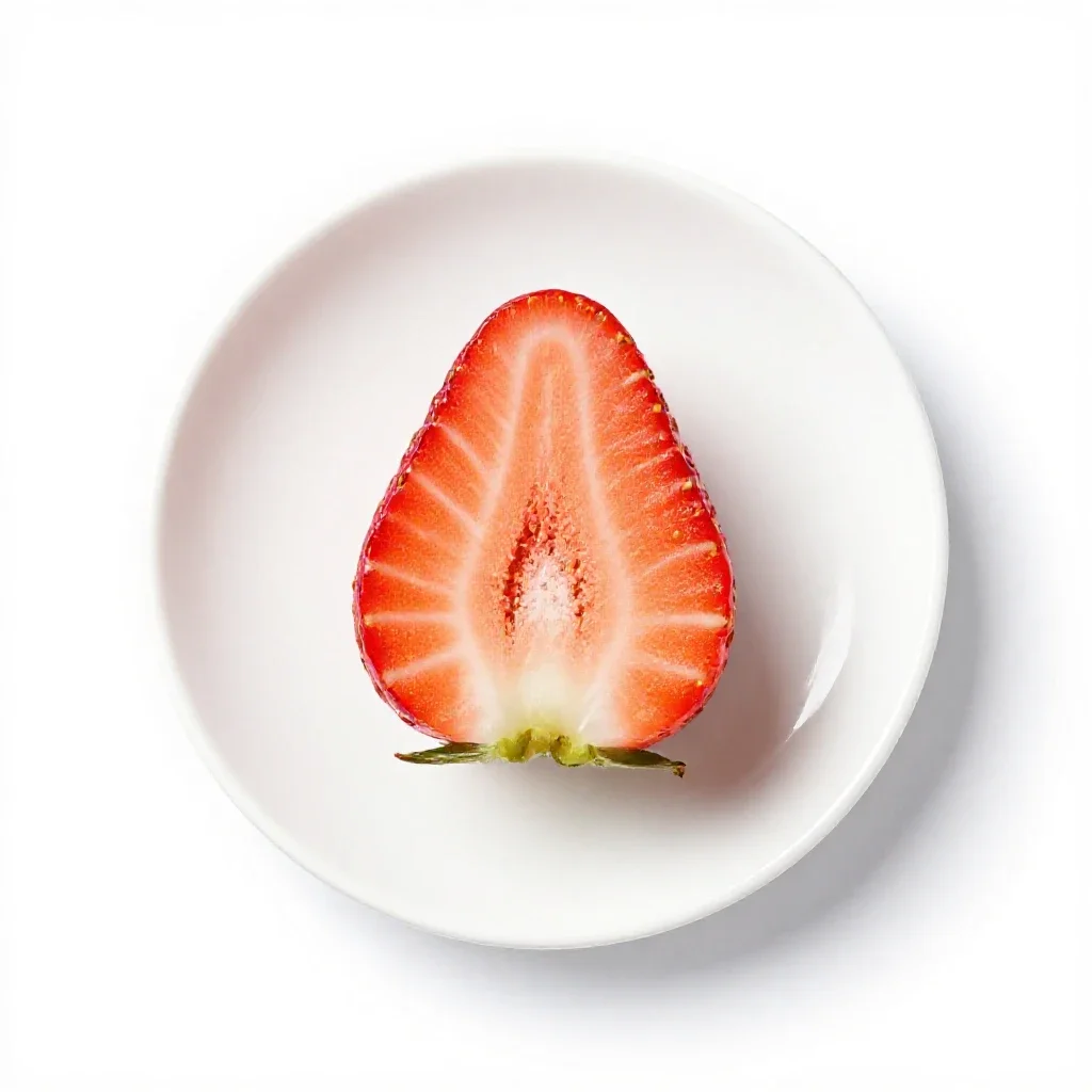Punnet of strawberries isolated on a white background
