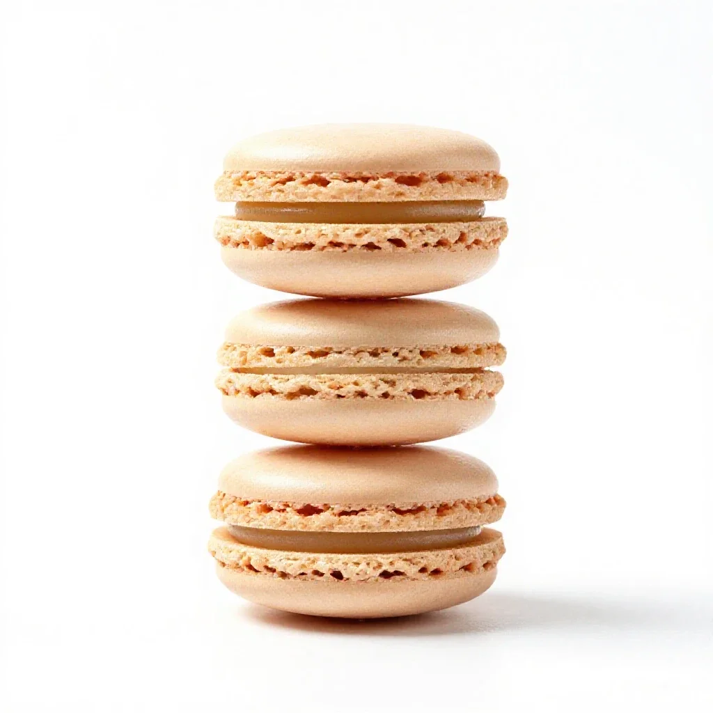 Stack of macarons isolated on a white background