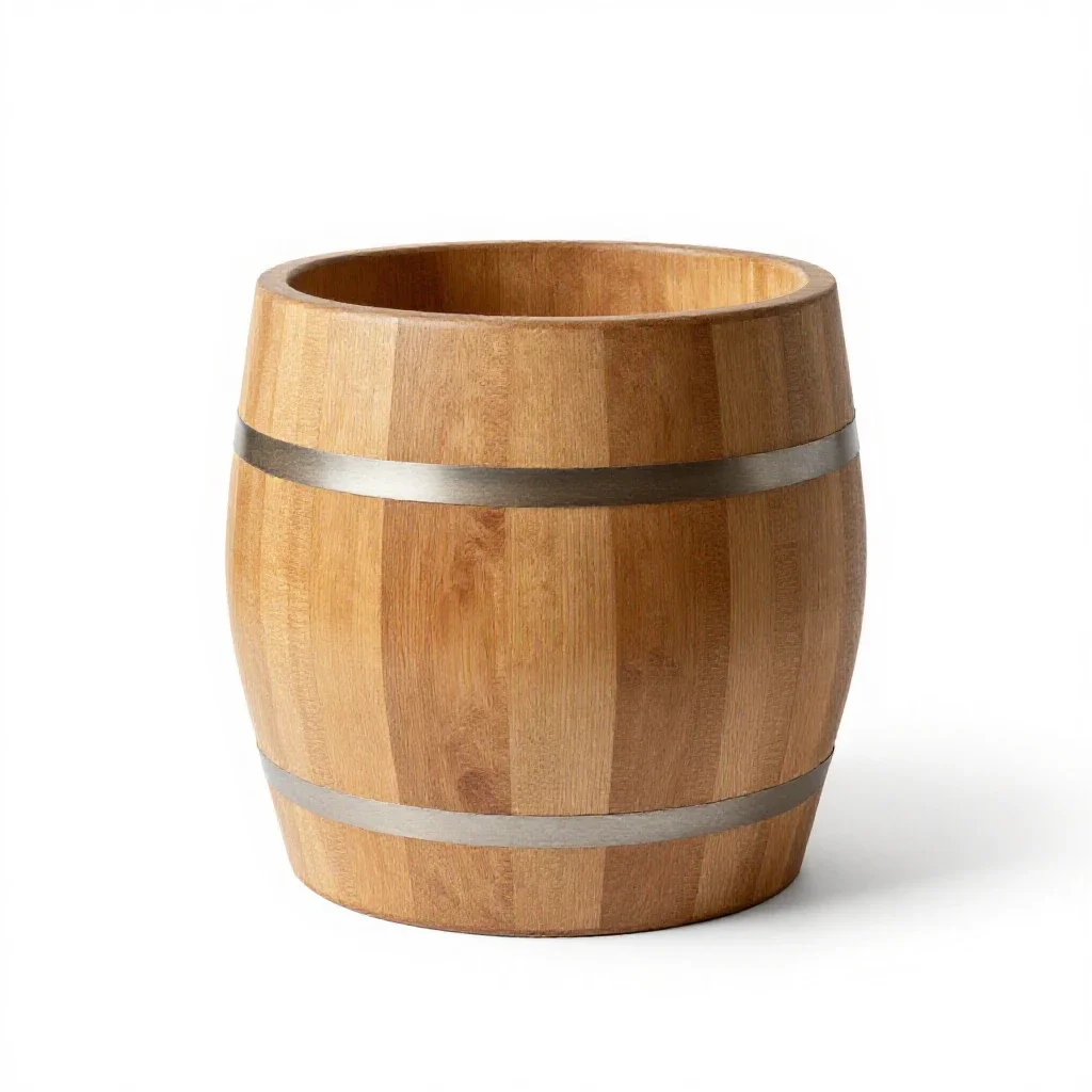Rain barrel isolated on a white background