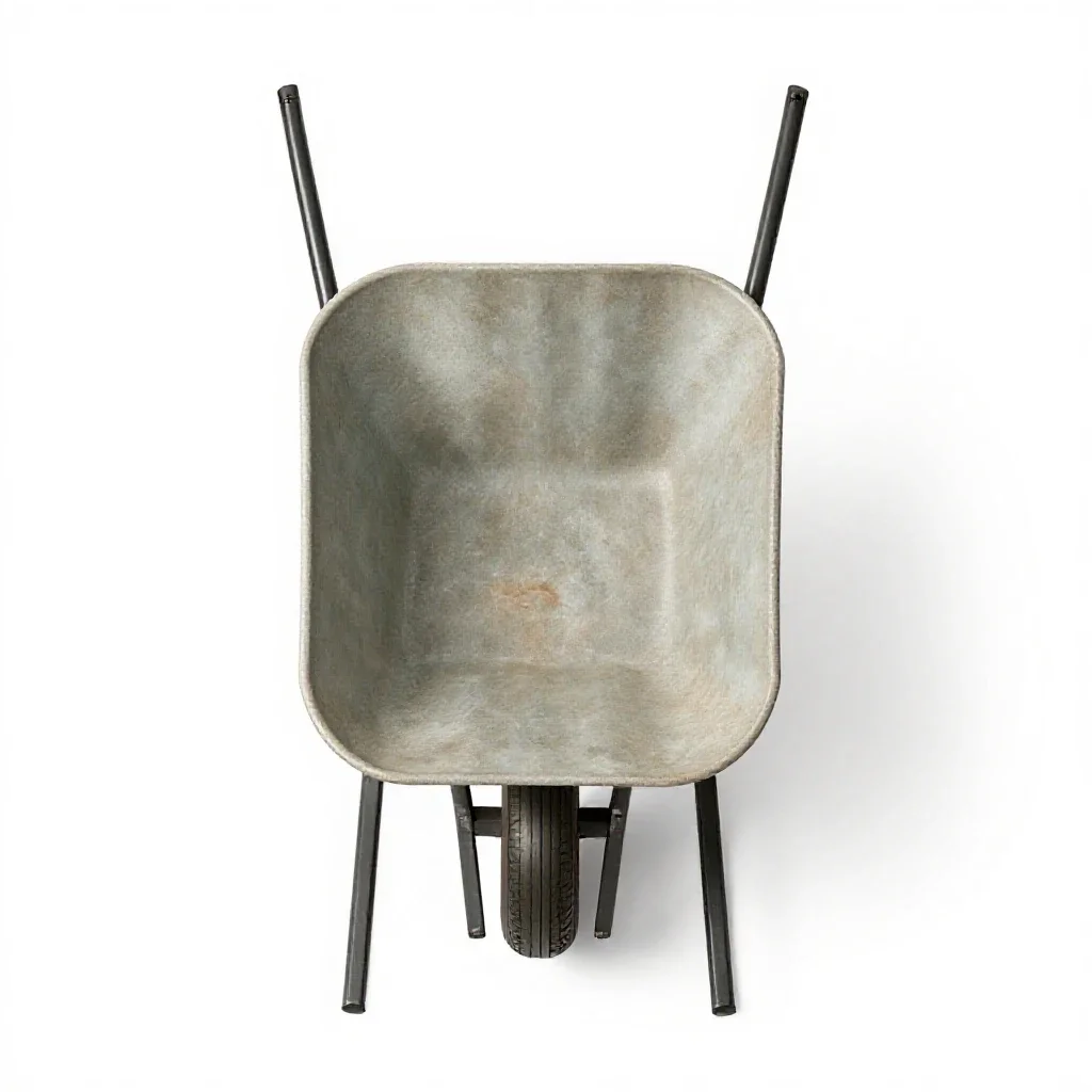 Wheelbarrow isolated on a white background