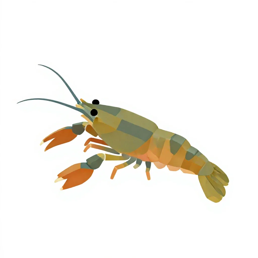 Brine shrimp isolated on a white background