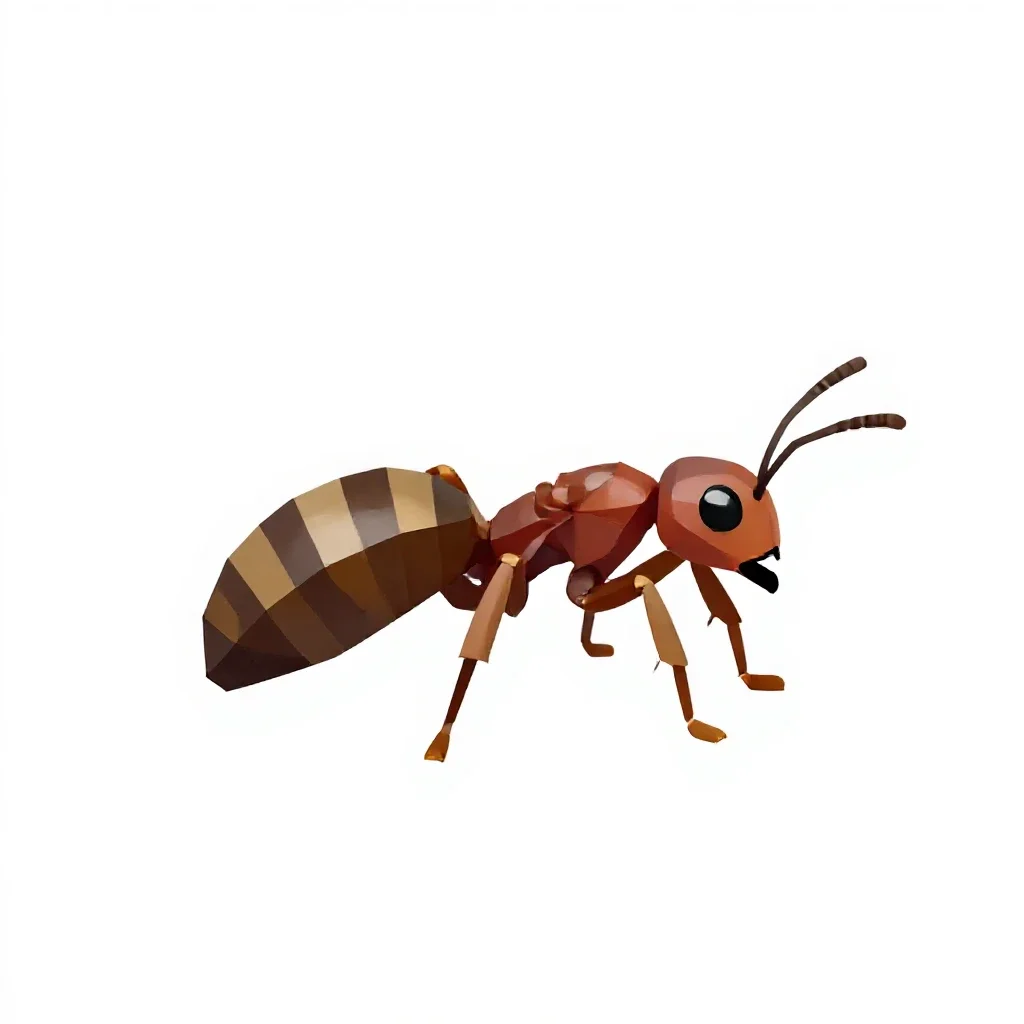 Bullet ant isolated on a white background
