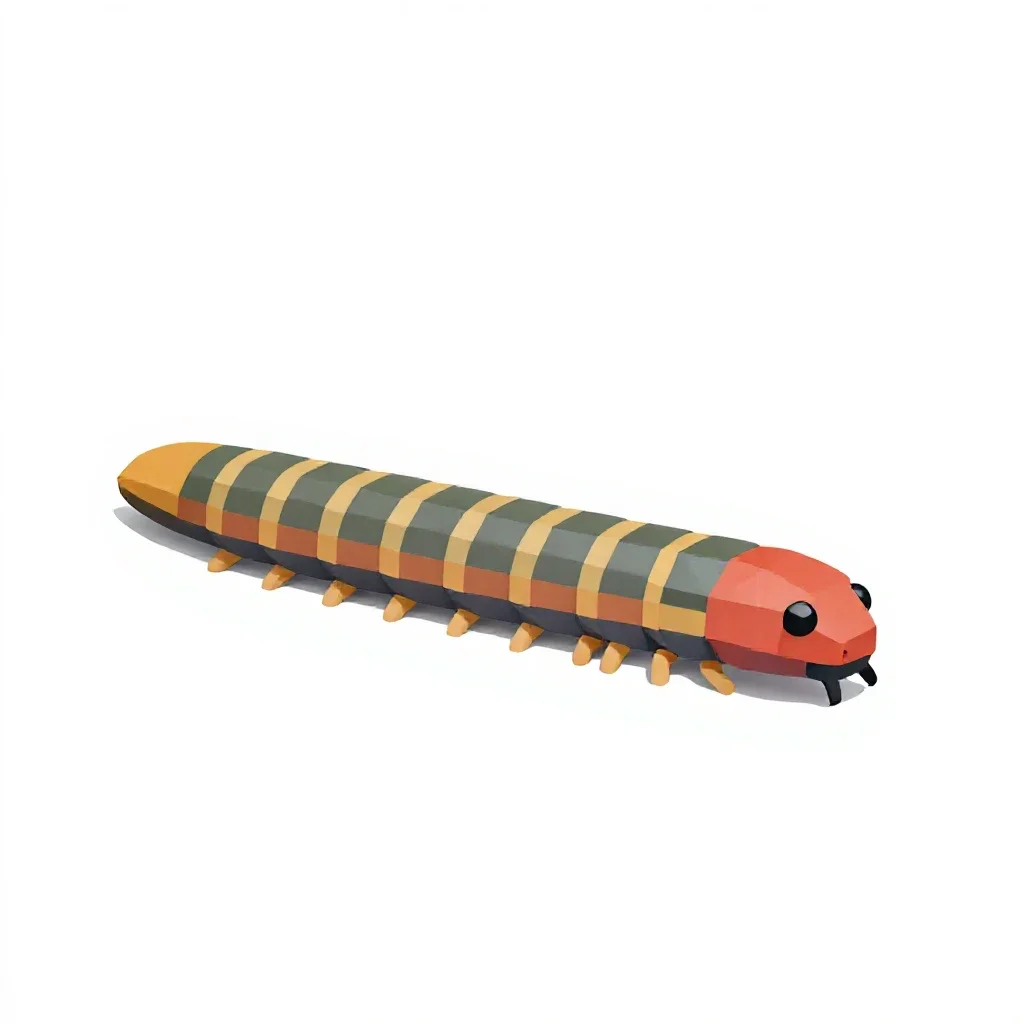 Centipede isolated on a white background