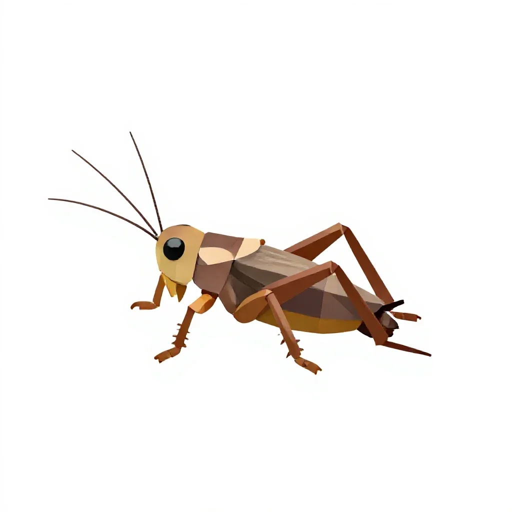 Field cricket isolated on a white background