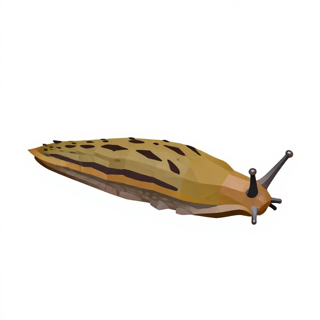 Garden slug isolated on a white background